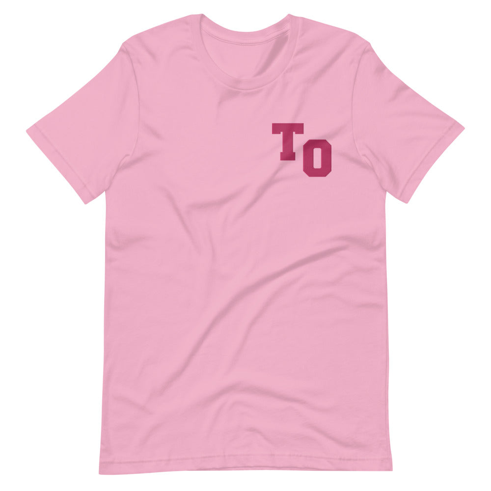 TO Embroidered Unisex Pink T-Shirt