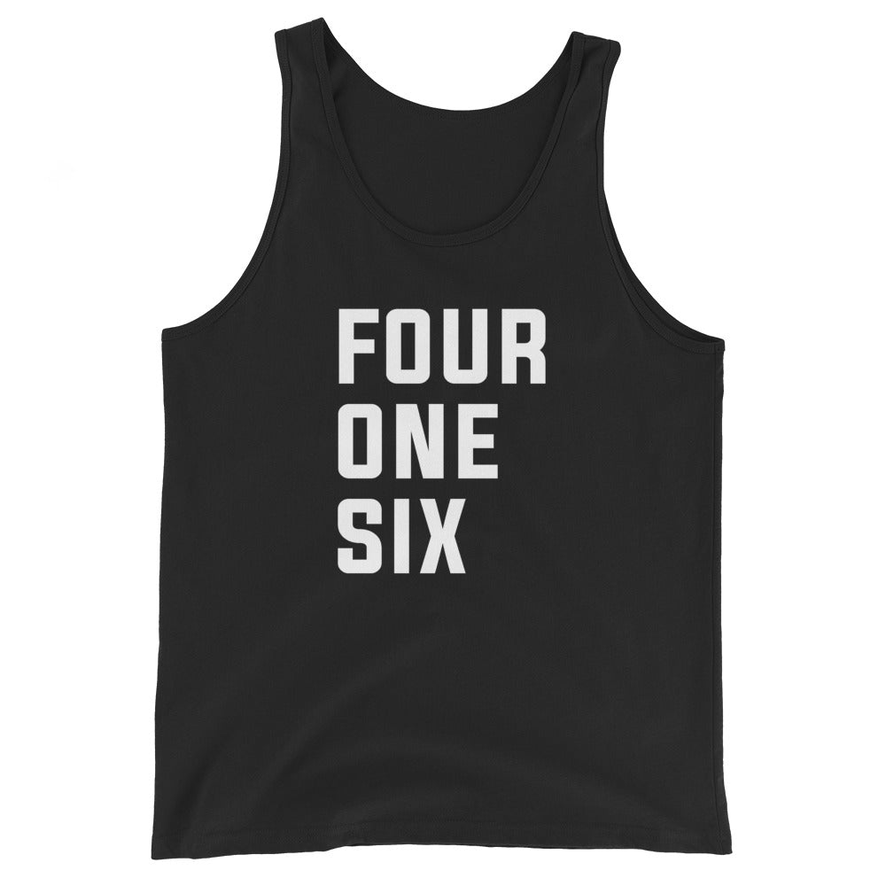 Four One Six Unisex Black Tank Top