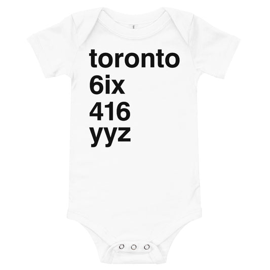 Toronto Nicknames Infant White Onesie