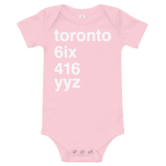 Toronto Nicknames Infant Pink Onesie