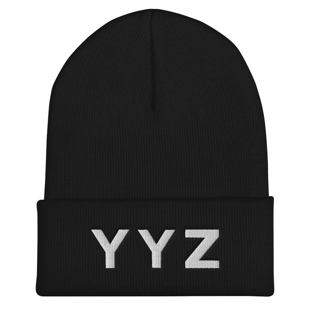 YYZ Cuffed Black Beanie