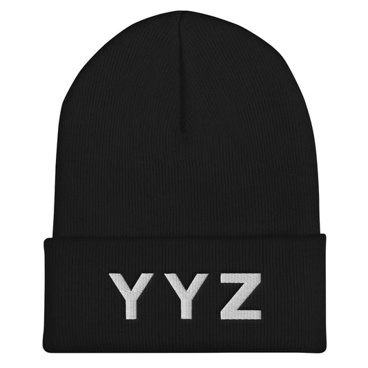 YYZ Cuffed Black Beanie