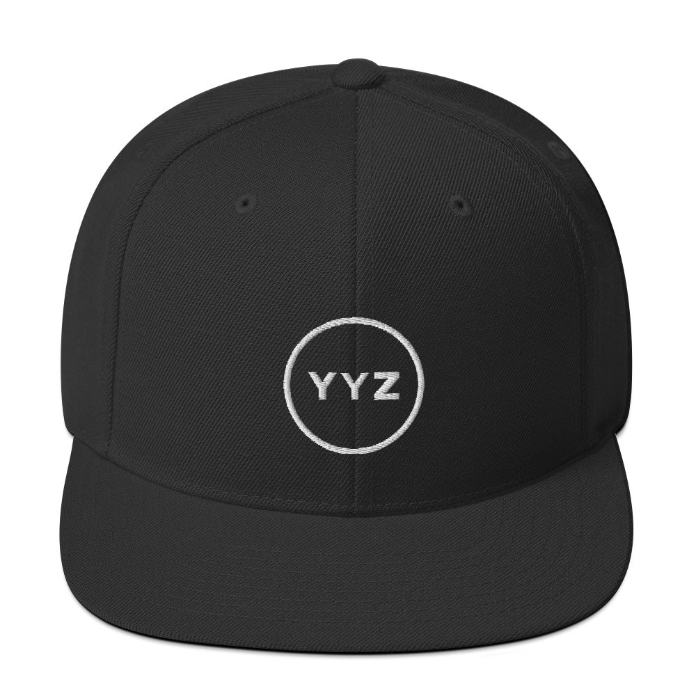 YYZ Circle Black Snapback Hat