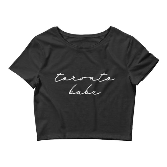 Toronto Babe Womens Black Cropped T-Shirt
