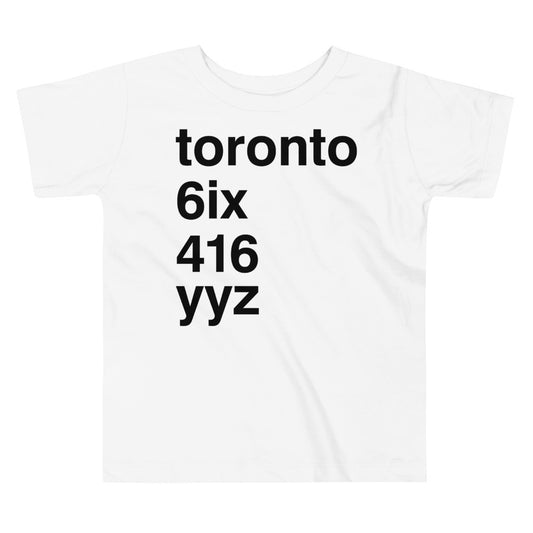 Toronto Nicknames Toddler White T-Shirt