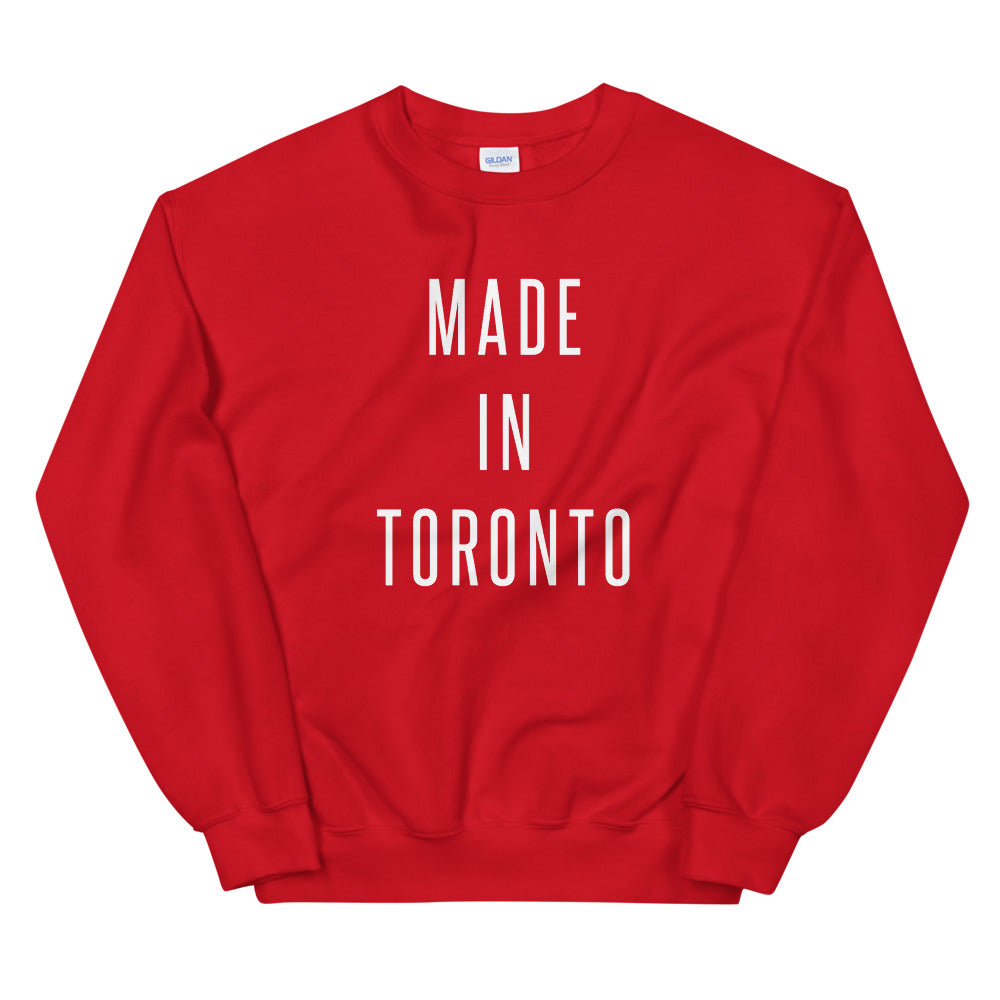 Made in Toronto Unisex Red Sweatshirt