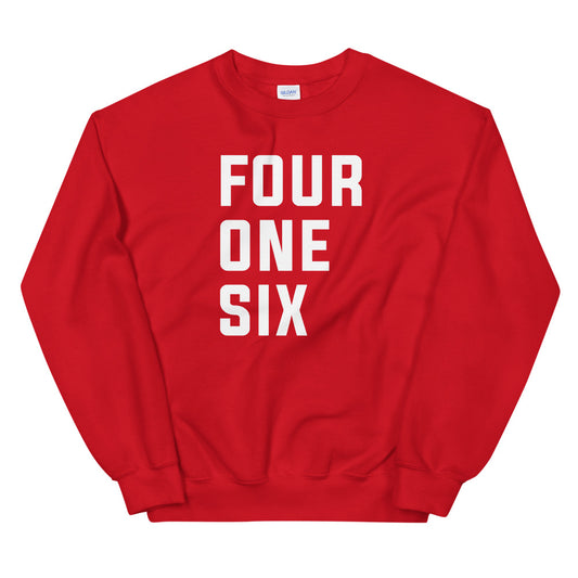 Four One Six Unisex Red Sweatshirt