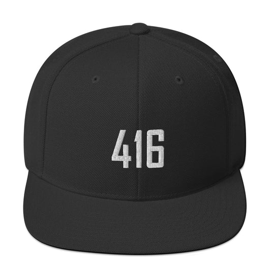 416 Type Black Snapback Hat