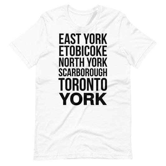 Six Boroughs Unisex White T-Shirt