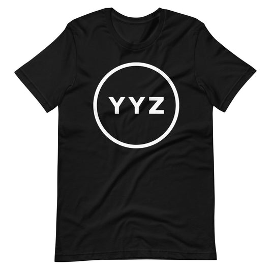 YYZ Circle Unisex Black T-Shirt