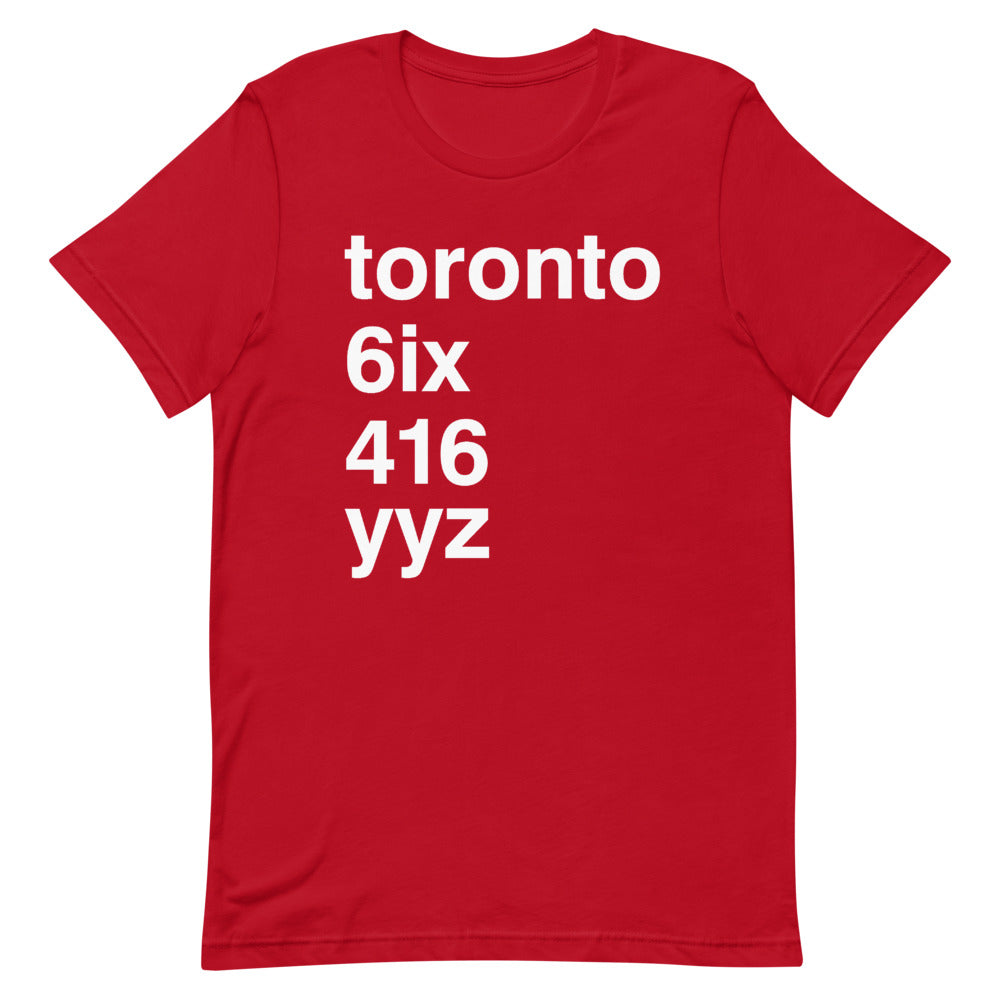 Toronto Nicknames Unisex Red T-Shirt