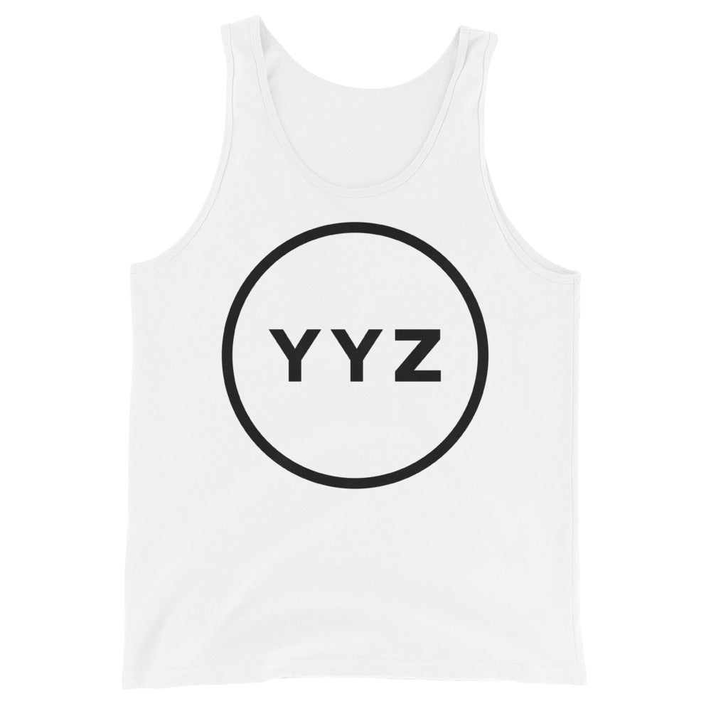 YYZ Circle Unisex White Tank Top