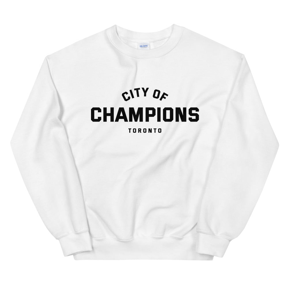 City of Champions Unisex White Sweatshirt