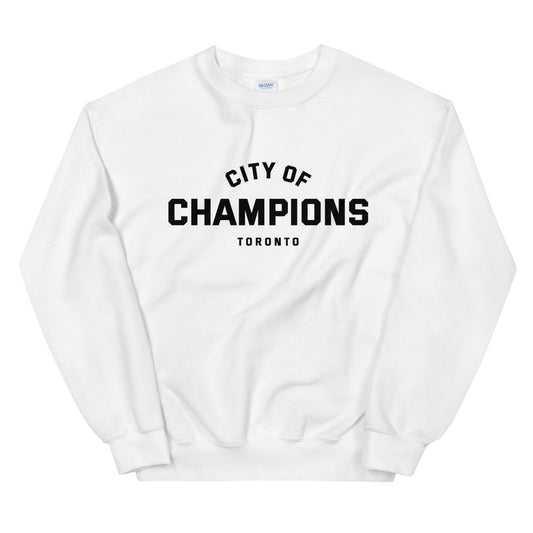 City of Champions Unisex White Sweatshirt