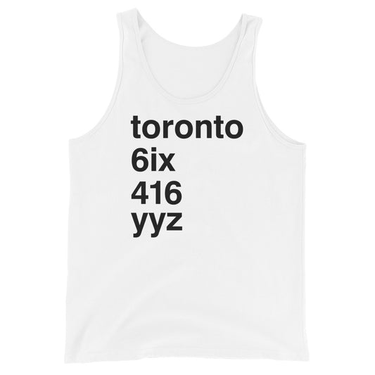 Toronto Nicknames Unisex White Tank Top