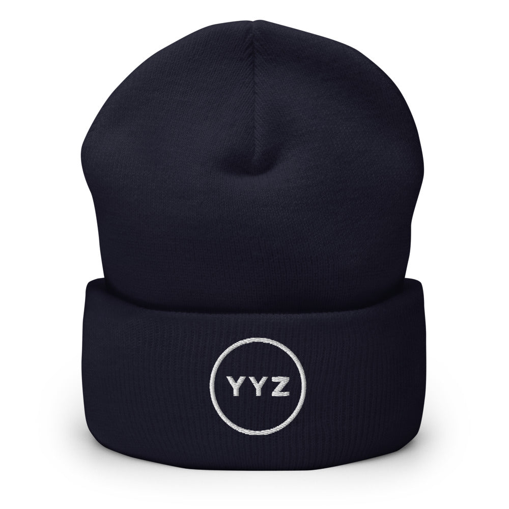 YYZ Circle Cuffed Navy Beanie