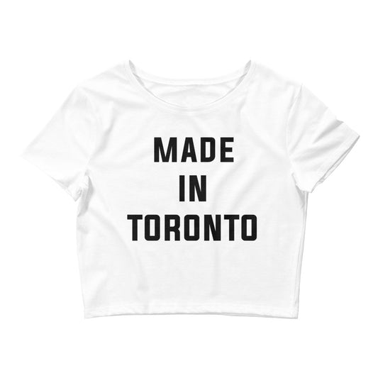 Made in Toronto Womens White Cropped T-Shirt