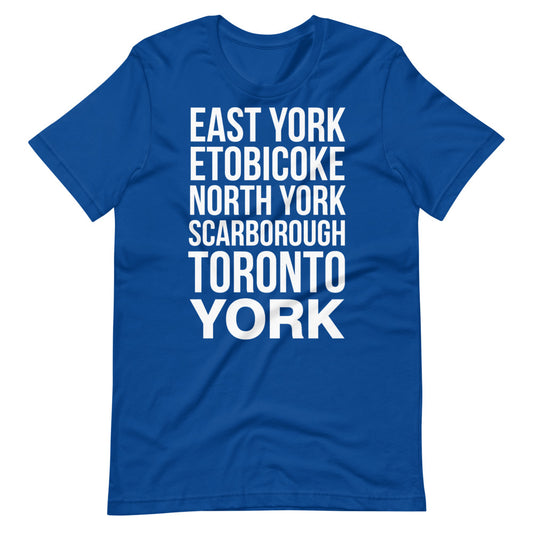 Six Boroughs Unisex Blue T-Shirt