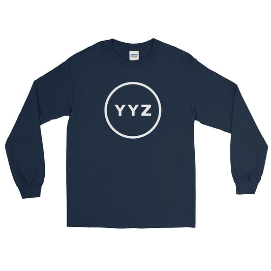 YYZ Circle Men’s Long Sleeve Navy Shirt