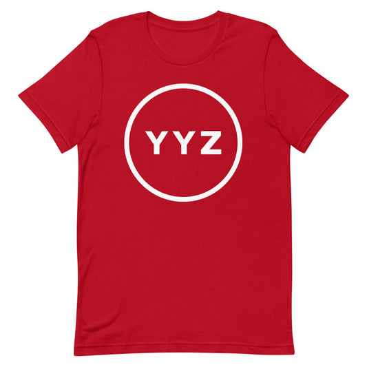 YYZ Circle Unisex Red T-Shirt