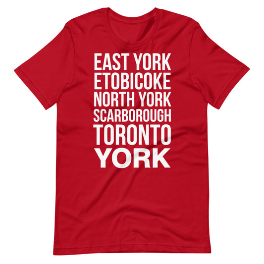 Six Boroughs Unisex Red T-Shirt
