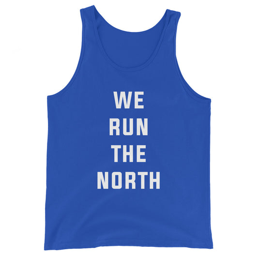 We Run the North Unisex Blue Tank Top