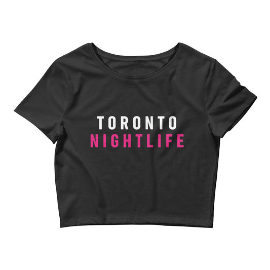 Toronto Nightlife Black & Pink Women’s Crop Tee