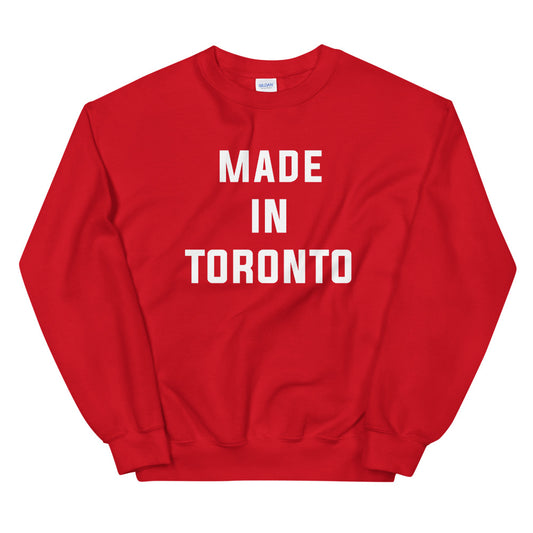 Made in Toronto Classic Unisex Red Sweatshirt