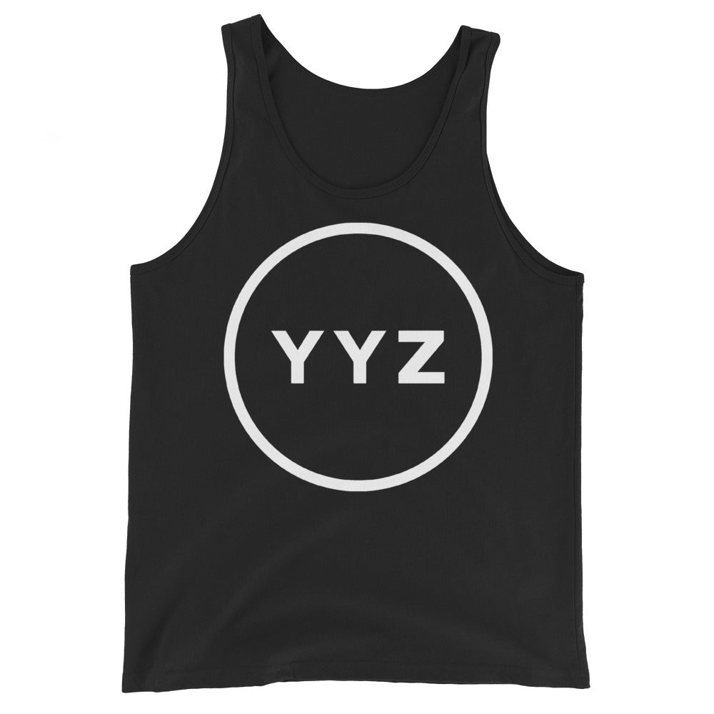 YYZ Circle Unisex Black Tank Top